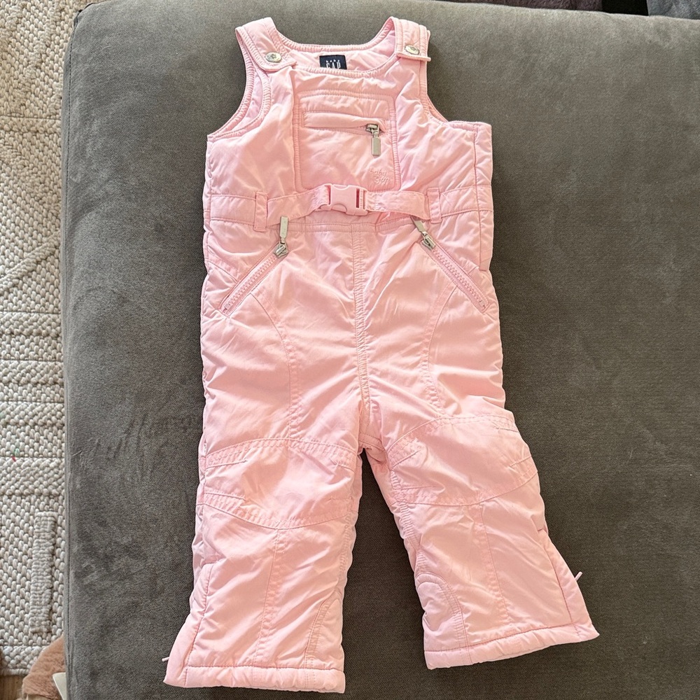 BABY GAP Light Pink Kids Snow Overalls